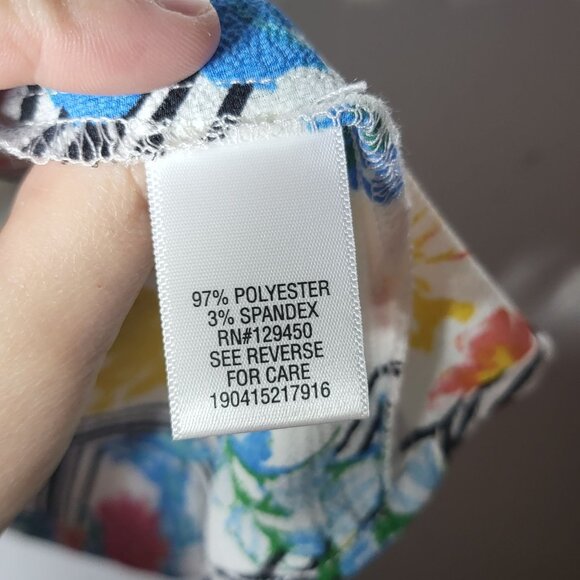 Candie's Juniors Multicolor Floral Chevron Tank Top Size Large Boho Fairy Summer - Picture 5 of 8